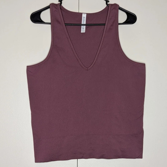 Athleta Women's Aurora Seamless Tank Top Tawny Rose Mauve Size 1X - Picture 1 of 10